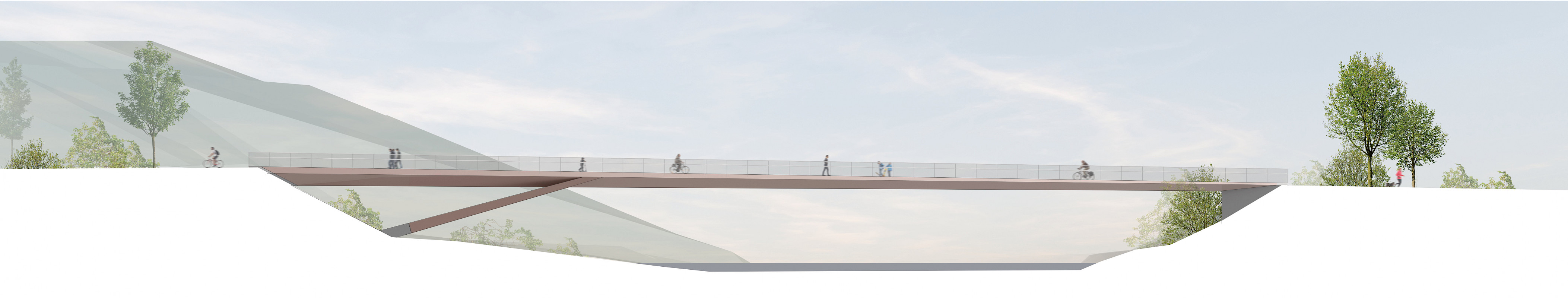 Ansicht Lippebrücke © Leonhardt, Andrä und Partner Beratende Ingenieure VBI AG / SCHOYERER ARCHITEKTEN_SYRA