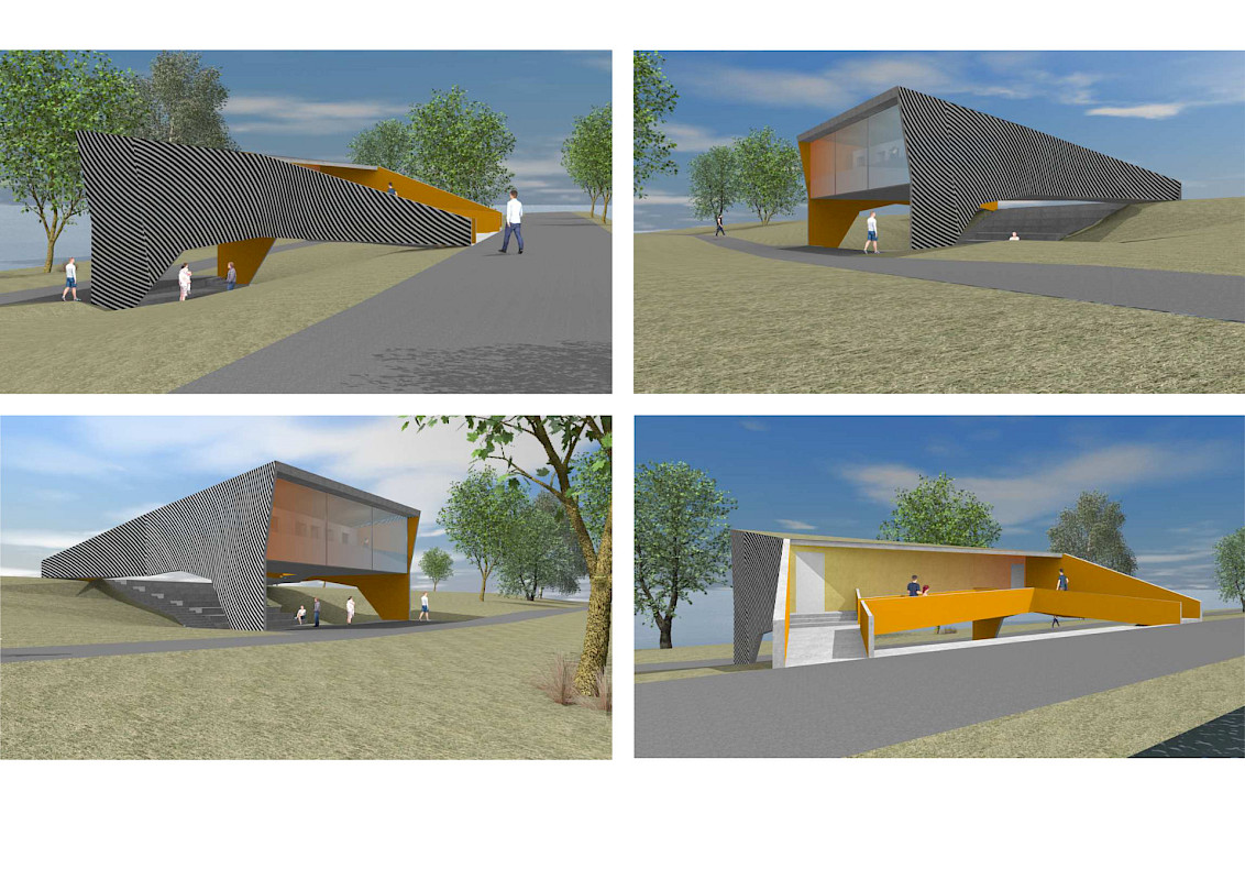 Perspektiven Fassadenvarianten mit Graffiti