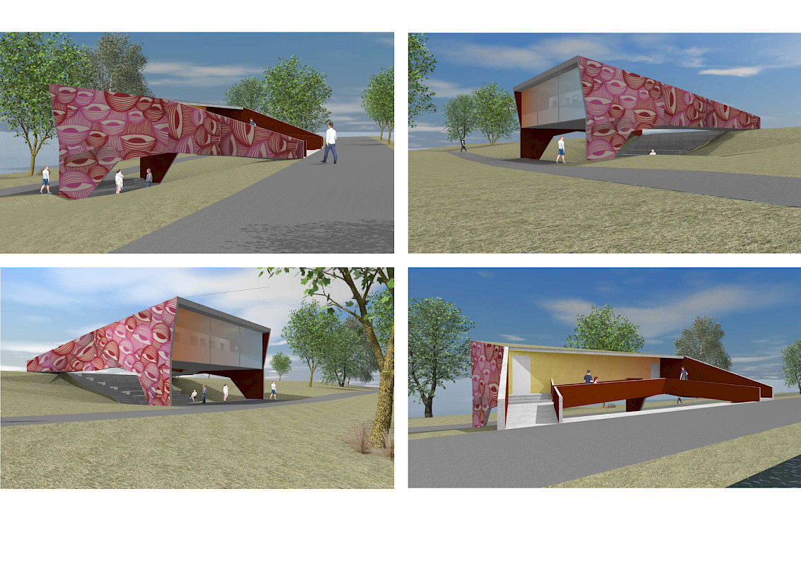 Perspektiven Fassadenvarianten mit Graffiti