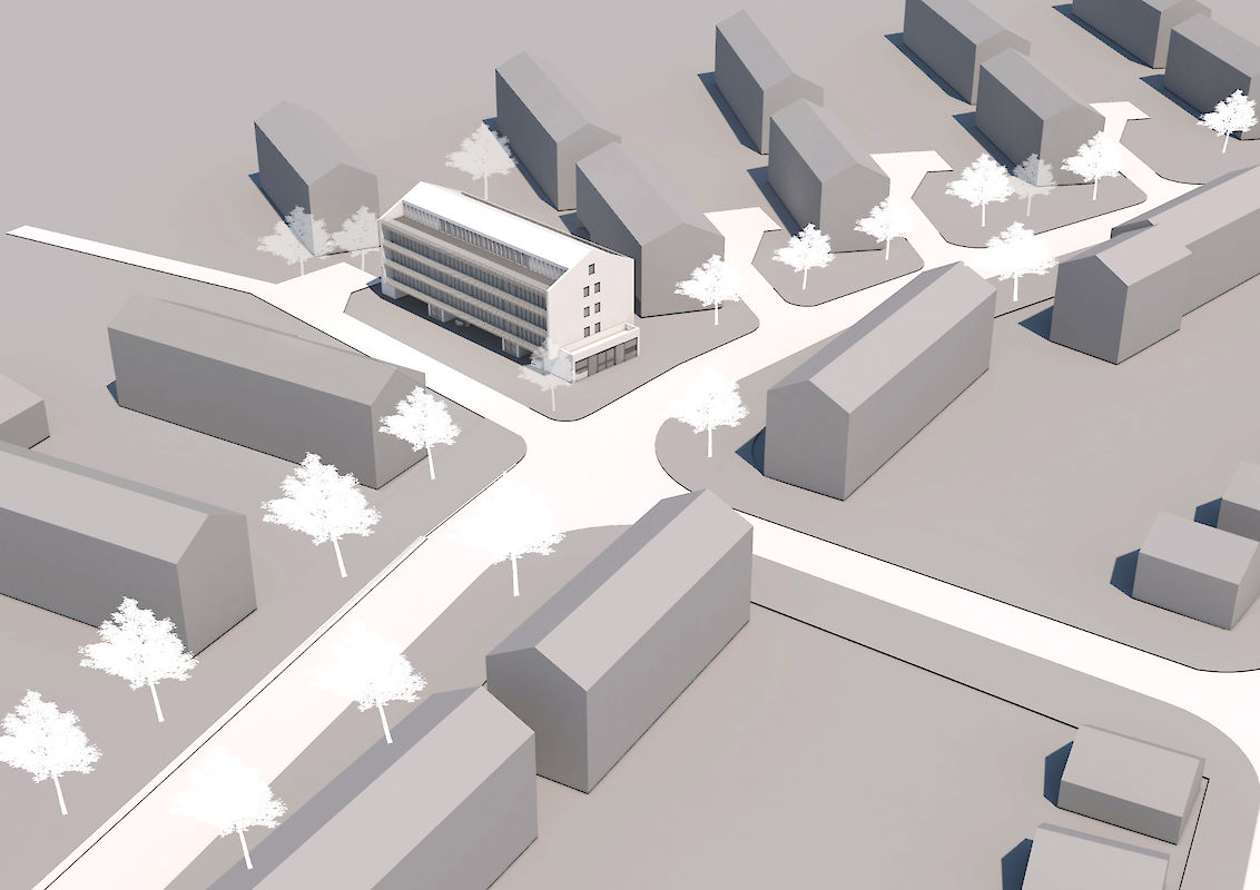 Vogelperspektive von Süden