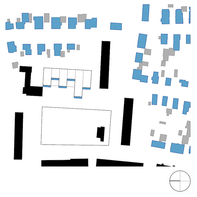 Maßstab A - Übertragen des Maßstabs der giebelständigen Häuser auf den Entwurf