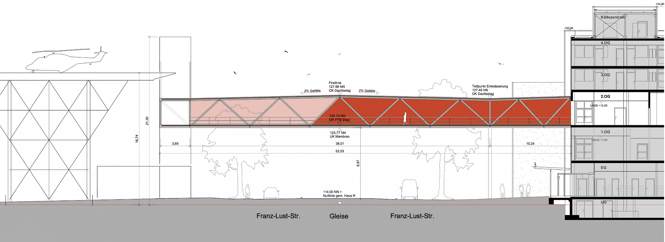 Längsschnitt 1 © Leonhardt, Andrä und Partner Beratende Ingenieure VBI AG / SCHOYERER
